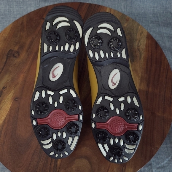 Lady Fairway Colonial Leather Gold/Black Saddle Golf Shoes Sz 8 (fits like 7.0) - Picture 6 of 11